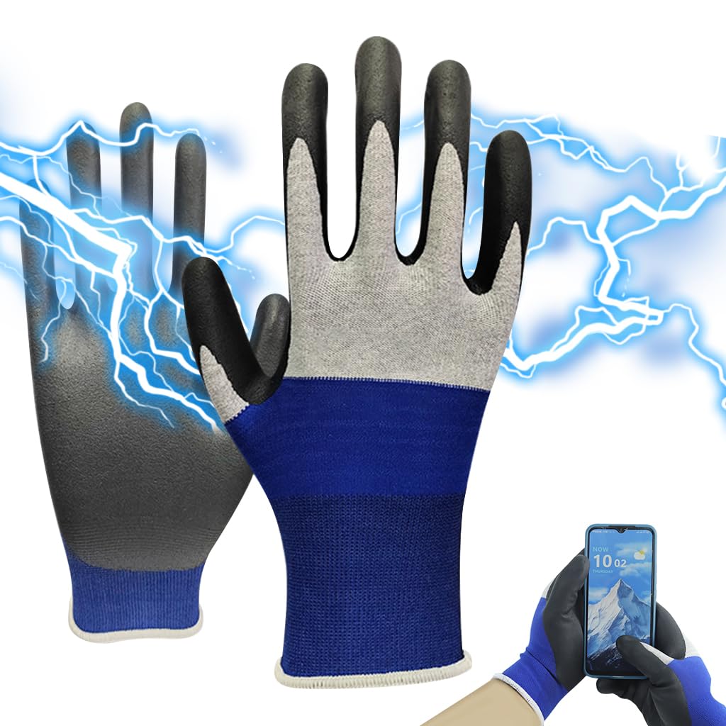 Serplex Electrical Insulated Gloves 500V Voltage Resistance Electrician High Voltage Gloves Flame Retardant Insulation Work Gloves with Rubber Non Slip Design Electrician Gloves, L Serplex Electrical Insulated Gloves 500V Voltage Resistance Electrician High Voltage Gloves Flame Retardant Insulation Work Gloves with Rubber Non Slip Design Electrician Gloves, L